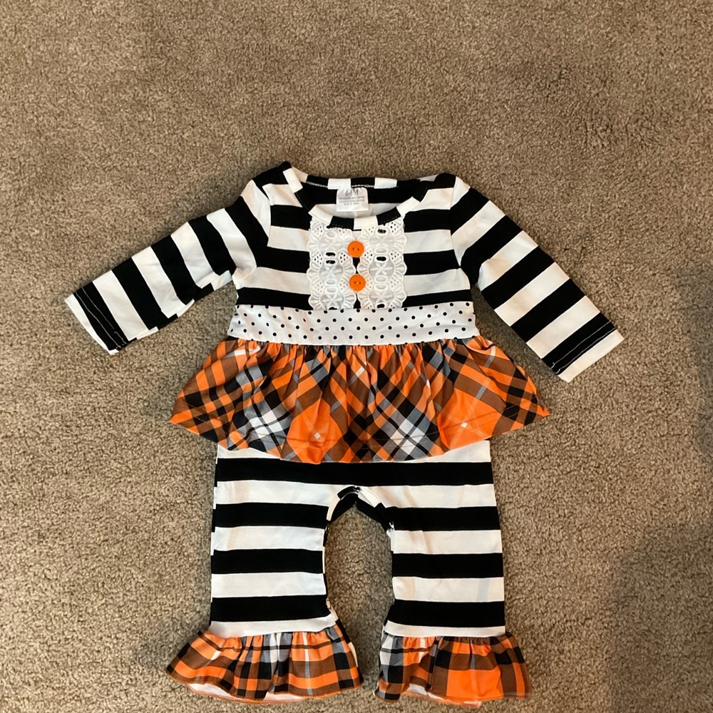Striped and Plaid Baby Outfit